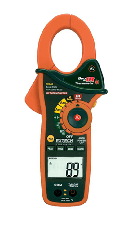 EXTECH EX840 : 1000A AC/DC True RMS Clamp/DMM + IR Thermometer