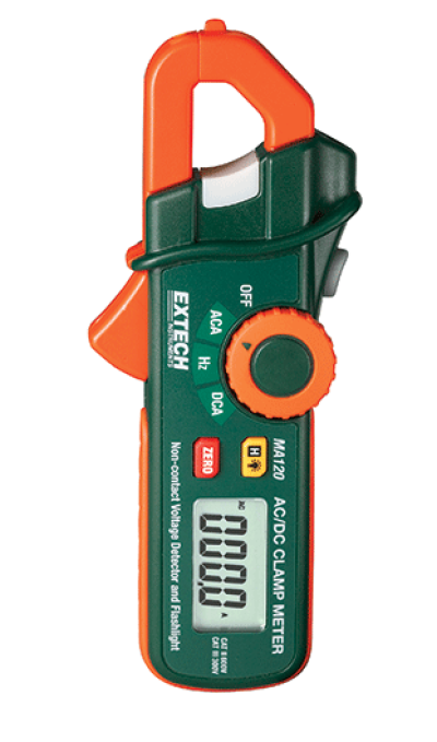 EXTECH MA120 : 200A AC/DC Mini Clamp Meter + Voltage Detector