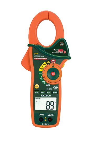 EXTECH EX830 : 1000A True RMS AC/DC clamp meter with IR Thermometer