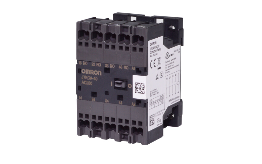 omron j7kca series same shape as j7kc magnetic contactors ideal for standardizing panel design