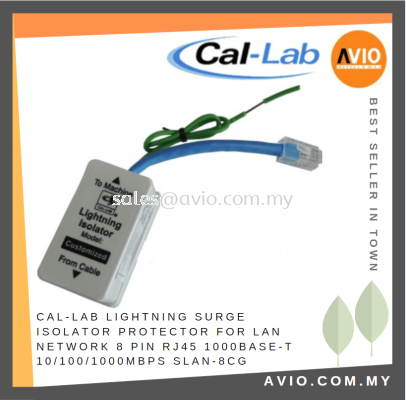 CAL-LAB Callab Cal Lab Lightning Surge Isolator Protector for LAN Network 8 Pin RJ45 1000Base-T 10/100/1000MBPS SLAN-8CG