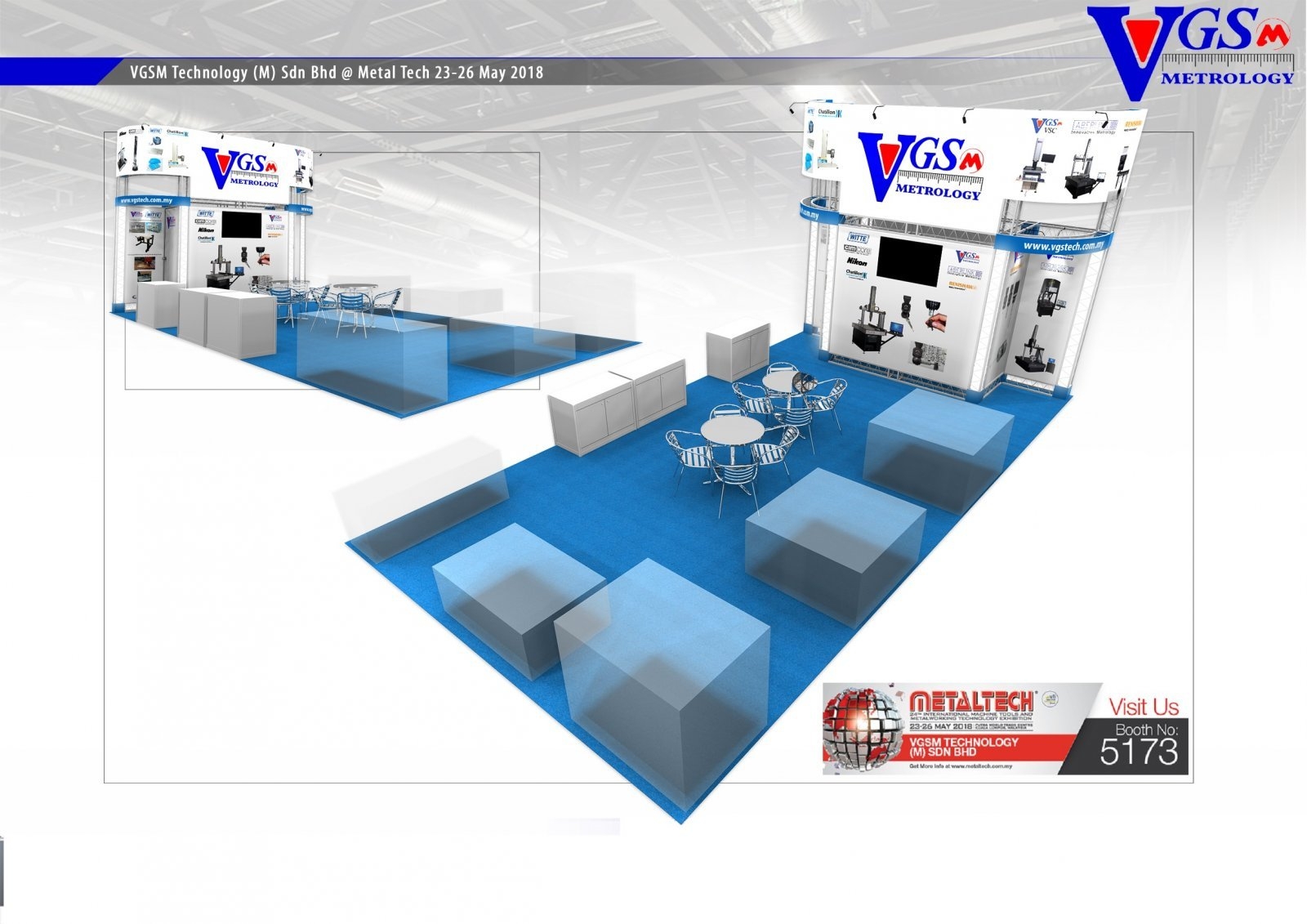 Visit VGSM Booth No.5173 (Hall 5) @ METALTECH May 2018 at PWTC Kuala Lumpur, Malaysia.