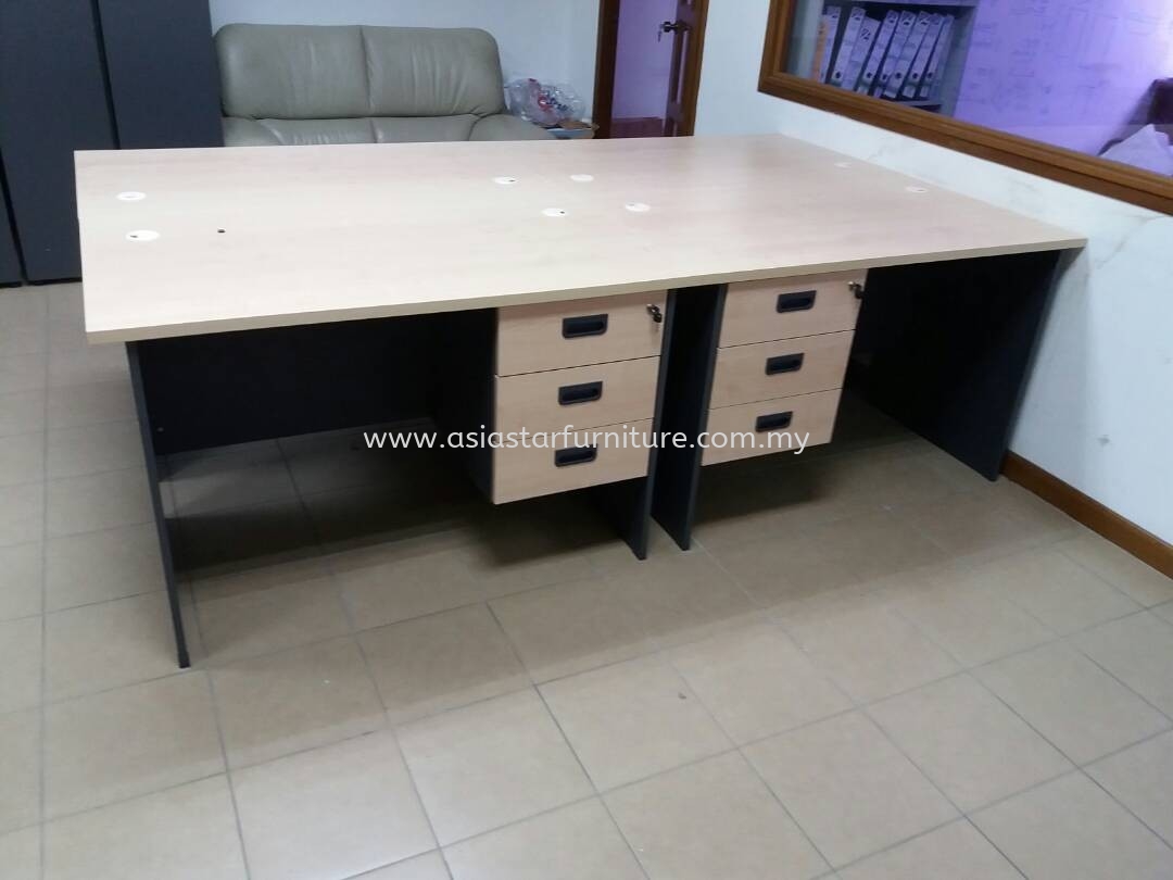 DELIVERY & INSTALLATION WRITING TABLE WOODEN BASE GT 127 & FIXED PEDESTAL 3D GH 3 OFFICE FURNITURE TAMAN PARAMOUNT, PETALING JAYA