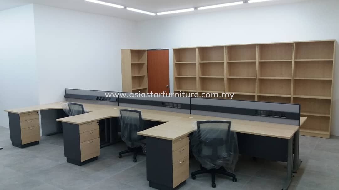 DELIVERY & INSTALLATION WORKSTATION L-SHAPE TABLE TL 1515-3D & LOW CHAIR BUXTON OFFICE FURNITURE ARA DAMANSARA, PETALING JAYA