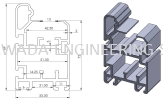 FREE FLOW CONVEYOR FRAME - TYPE 4  Other Profiles  Aluminium Profile