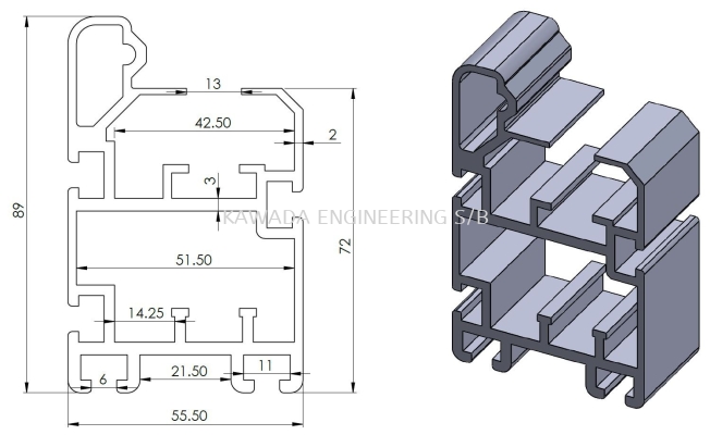 FREE FLOW CONVEYOR FRAME - TYPE 4 