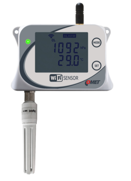 comet w7710 wifi temperature relative humidity and atmospheric pressure sensor with integrated probe