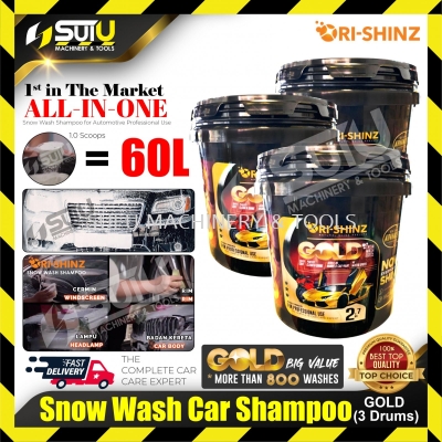 ORISHINZ GOLD Snow Wash Car Shampoo 2.7 kg ( 3 Drums )