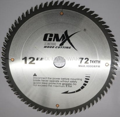 GMX 3.2B 30H WOOD CUTTING 12" 72 TEETH