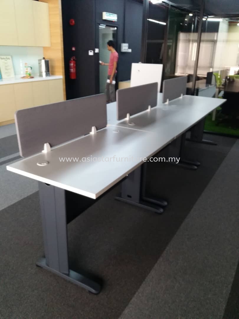 DELIVERY & INSTALLATION WRITING OFFICE TABLE METAL J LEG WITH DESKING PANEL OFFICE FURNITURE MEGAN AVENUE, KUALA LUMPUR