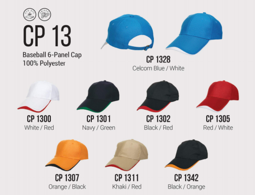 6 Panel Polyester Cap - CP 13
