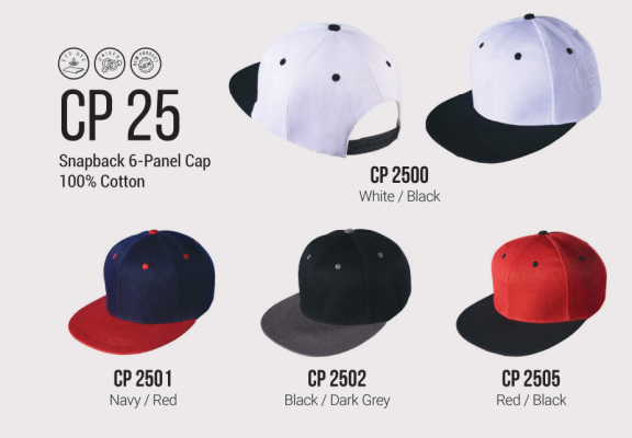 Snapback 6 Panel Cap - CP 25