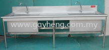 Stainless Steel 2 Bowl Sink ׸˫ϴ Sink Washing Kitchen Equipment