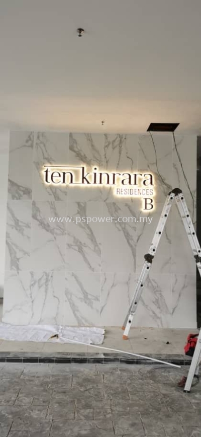 Back lit LED Lettering Condominium Indoor Signage