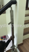 To dismantle,modify and repair staircase stainless steel leg @ Jalan Elktron U16/55A, Denai Alam, 40170 Shah Alam. Tangga