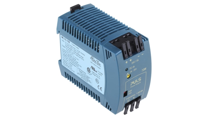 PULS ML70.100 DIN RAIL POWER SUPPLIES INPUT: AC100~120, 220~240V  OUTPUT: 24VDC/72W/3A
