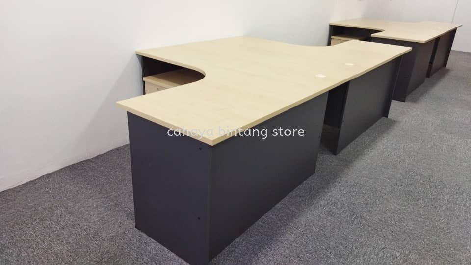 DELIVERY & INSTALLATION L-SHAPE OFFICE TABLE GL-1515 OFFICE FURNITURE | BANGSAR BARU | KL