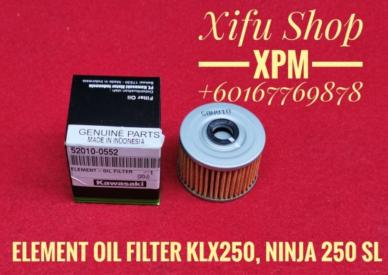 ELEMENT OIL FILTER 100%ORIGINAL KAWASAKI KLX250, NINJA 250 SL 52010-0552 QBLIEE