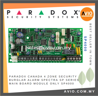 Paradox Canada 4 zone Security Burglar Alarm Spectra SP Series Main Board Module Only SP4000