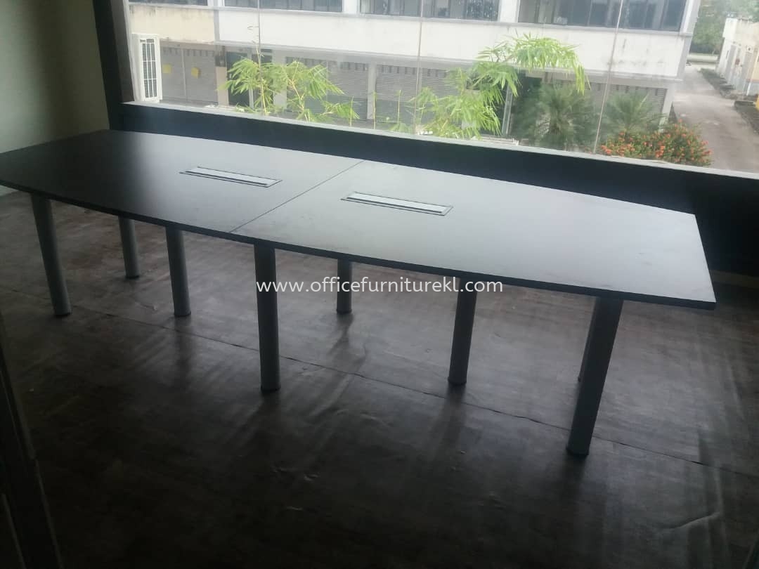 FREE DELIVERY & INSTALLATION QAMAR MEETING OFFICE TABLE l BOAT SHAPE OFFICE FURNITURE l HICOM INDUSTRIAL ESTATE l SHAH ALAM l SELANGOR