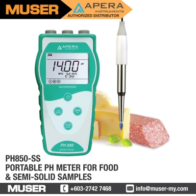 PH850-SS Portable pH Meter Kit for Food & Semi-solid Samples | Apera by Muser