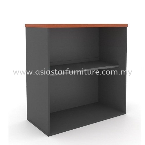 TITUS OPEN SHELF LOW OFFICE CABINET AGO 880 (CHERRY & DARK GREY) - Office Furniture Mall Filing Cabinet | Filing Cabinet Selayang | Filing Cabinet Rawang | Filing Cabinet Kepong