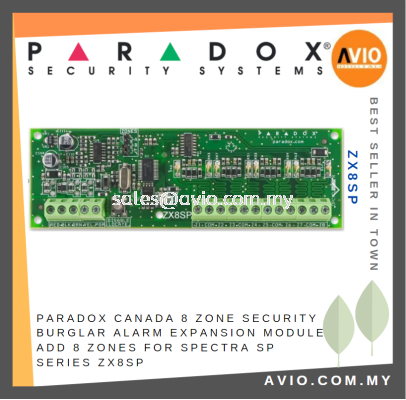 Paradox Canada 8 Zone Security Burglar Alarm Expansion Module Add 8 zones for Spectra SP Series ZX8SP