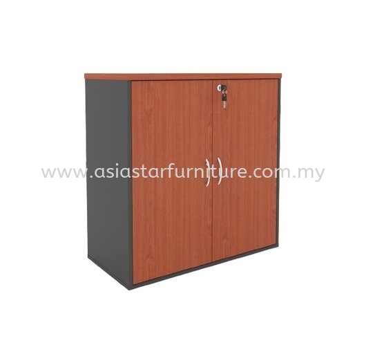 TITUS LOW OFFICE CABINET C/W SWINGING DOOR AGD 880 (CHERRY & DARK GREY) - Near Me Filing Cabinet | Filing Cabinet Bangsar South | Filing Cabinet Puteri Puchong | Filing Cabinet Damansara Kim