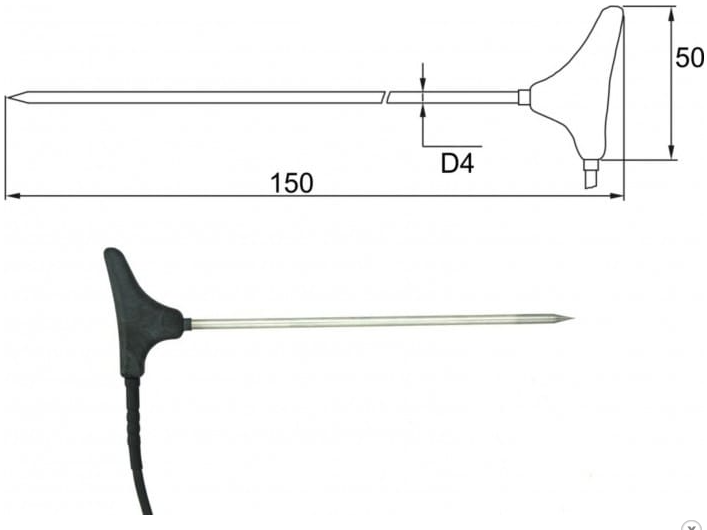 COMET SN210E Stick-in probe 2091-250/E, ELKA connector, cable 1 meter