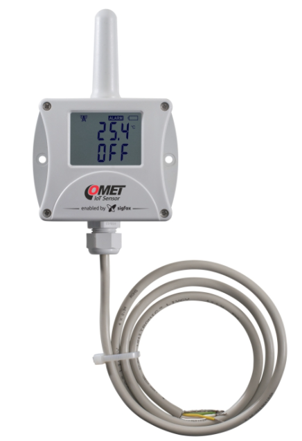 comet w0850 wireless thermometer with two two-state inputs, sigfox iot