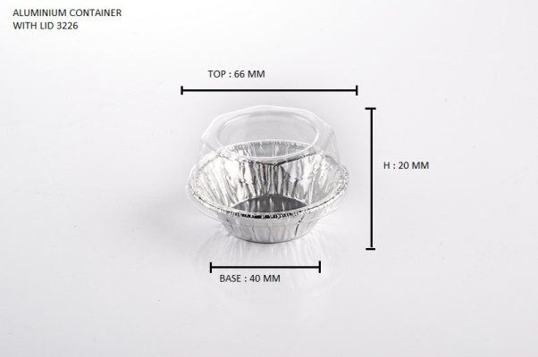 3226-P STAR PRODUCTS ALUMINIUM CONTAINER WITH LID 