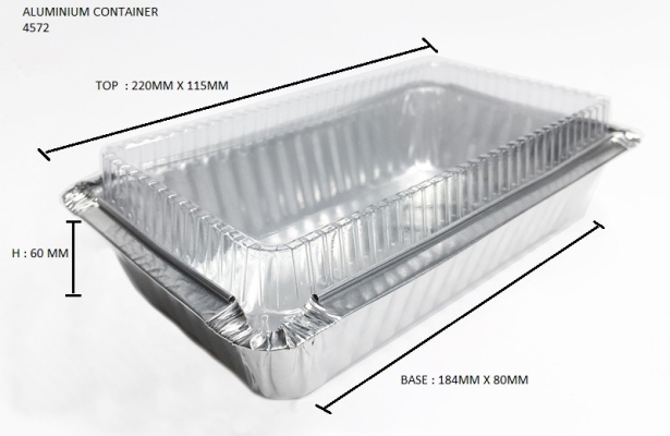 4572-P STAR PRODUCTS ALUMINIUM CONTAINER WITH LID 