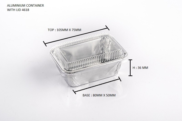 4618-P STAR PRODUCTS ALUMINIUM CONTAINER WITH LID 