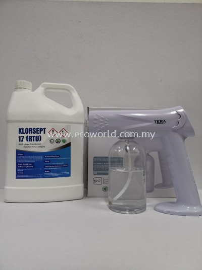 Atomizer Disinfection Spray Gun with KLORSEPT 17