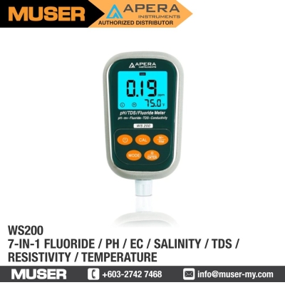 WS200 7-in-1 Fluoride / pH / EC / TDS / Salinity / Resistivity / Temperature | Apera by Muser