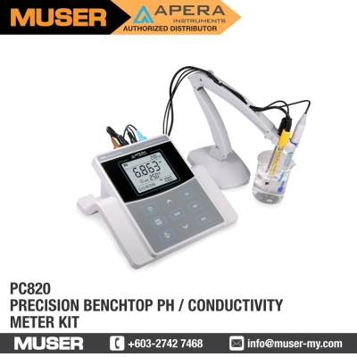 PC820 Precision Benchtop pH/Conductivity Meter Kit | Apera by Muser