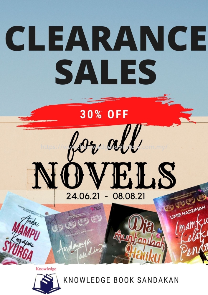 CLEARANCE SALES!! - 30% OFF - FOR ALL NOVELS!