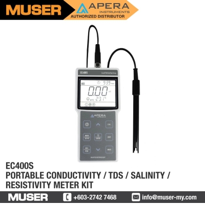 EC400S Portable Conductivity / TDS / Salinity / Resistivity Meter Kit | Apera by Muser