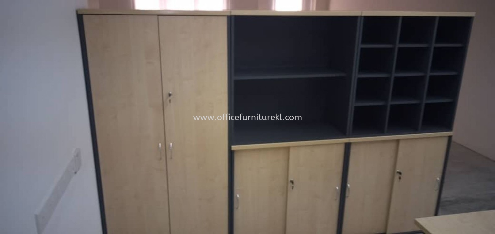 FREE DELIVERY & INSTALLATION MEDIUM OFFICE CABINET GW 747 l LOW OFFICE CABINET GS 880 l LOW OFFICE CABINET GO 880 l WOODEN CABINET OFFICE FURNITURE l TITIWANGSA l KUALA LUMPUR l TOP 10 BEST SELLING