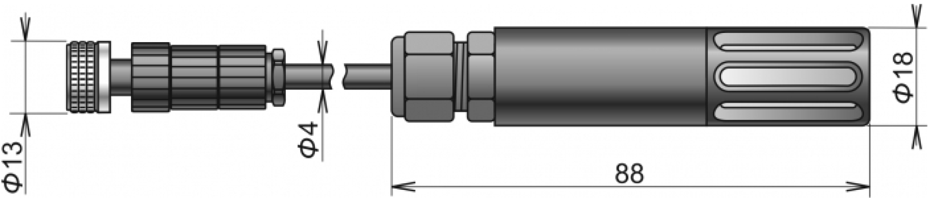 COMET DIGIL/E-5 Digital temperature/humidity probe DIGIL/E-5, ELKA connector, cable 5 meters