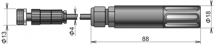 COMET DIGIL/E-15 Digital temperature/humidity probe DIGIL/E-15, ELKA connector, cable 15 meters