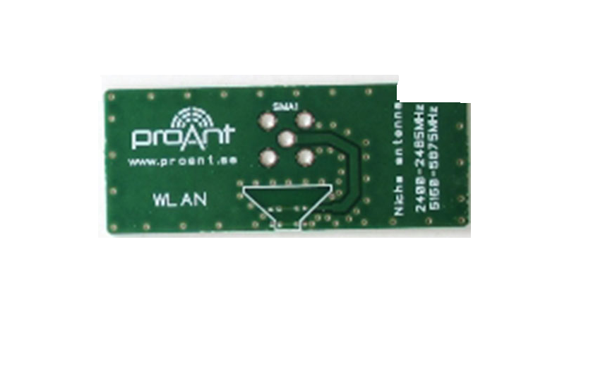 ProAnt Niche™ WLAN Antenna, Small PCB embedded antenna for use on the the 2.4GHz and 5 GHz ISM bands