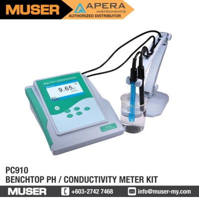 PC910 Benchtop pH / Conductivity Meter Kit | Apera by Muser