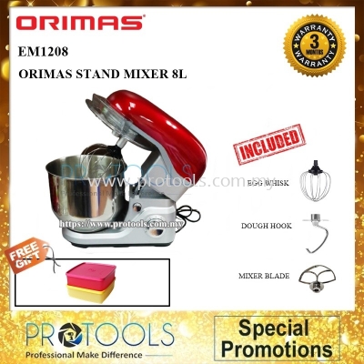 ORIMAS EM1208 STAND MIXER 8L