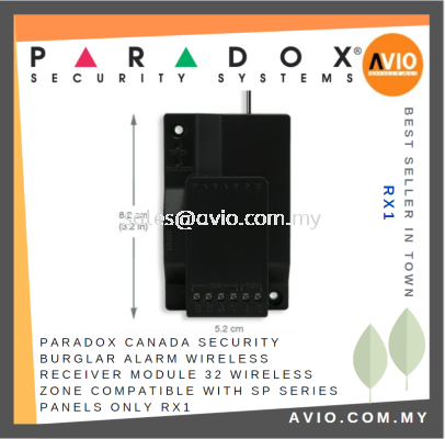 Paradox Canada Security Burglar Alarm Wireless Receiver Module 32 Wireless Zone Compatible with SP Series Panel Only RX1