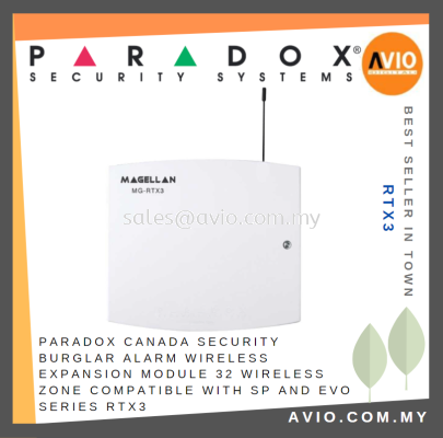 Paradox Canada Security Burglar Alarm Magellan Wireless Expansion Module 32 Zone Compatible with SP and EVO Series RTX3