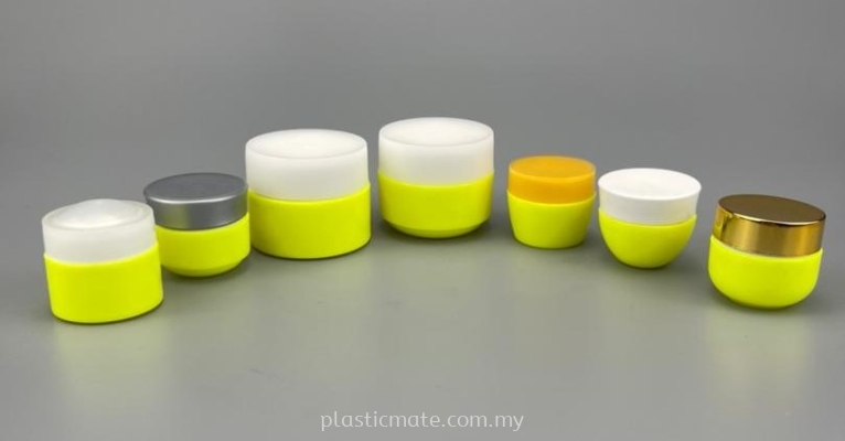 Coloured Cosmetic Jar : Yellow