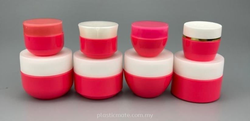 Coloured Cream Jar : Pink