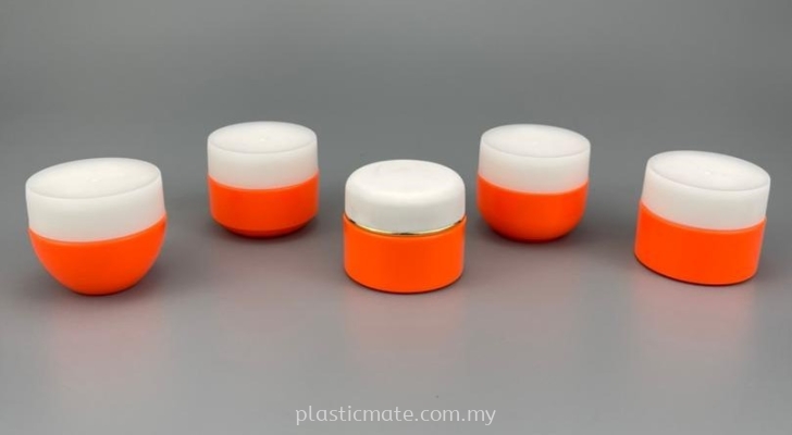 Coloured Cream Jar : Orange