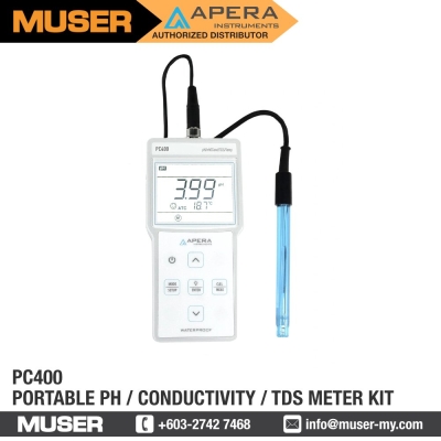 PC400 Portable pH / Conductivity / TDS Meter Kit | Apera by Muser